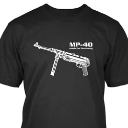 Mp-40 Mp40 Premium Black Landser Deutsches Reich Ruhm Ehre Ww2 Soldaten Men Summer Short Sleeves Casual S-3Xl Hip Hop T Shirt