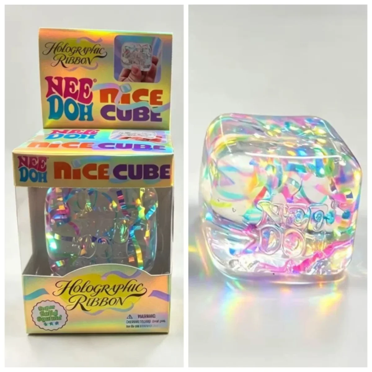 @Needoh Holografisches Band zum Drücken, sensorisch, bunt, knetbar, dehnbar, zur Angstlinderung, ADHS, Fidget, Freizeit, Geschenk für Erwachsene – Detail 1