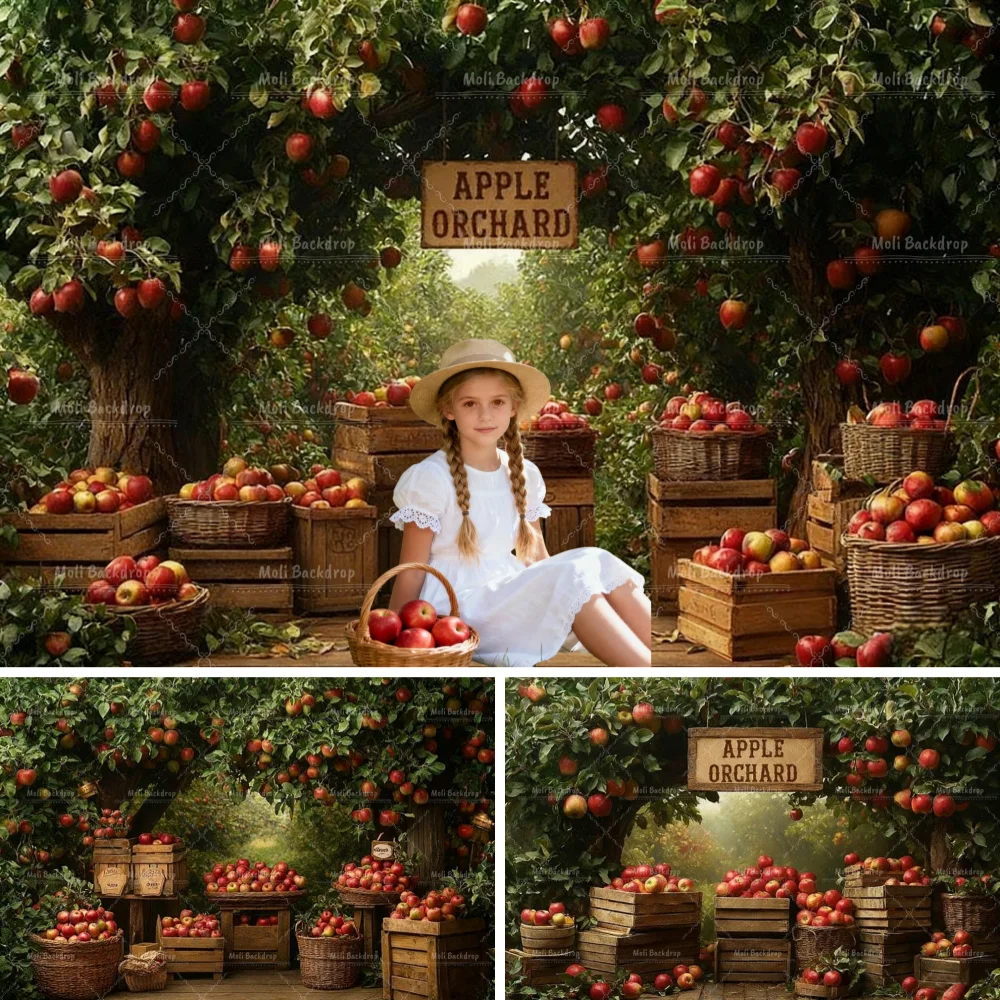 

Spring Easter Farm Apple Orchard Photography Background Back To School Kids Birthday Portrait Decor Backdrop Photo Studio Props