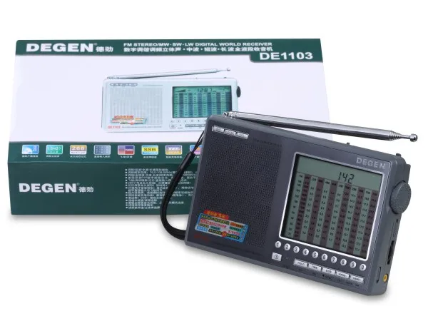 2022 New Original Degen DE1103 Radio FM SW MW LW SSB Digital World Receiver & Extern al Antenna Radio FM new DSP version