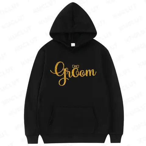 Fashiona Brud Brudgum Hoodie Ny Par Matchande Gatutröja Unisex Lös Avslappnad Topp Brud Bröllopsfest Tröja Toppar 10 best sales brudtröja - №10
