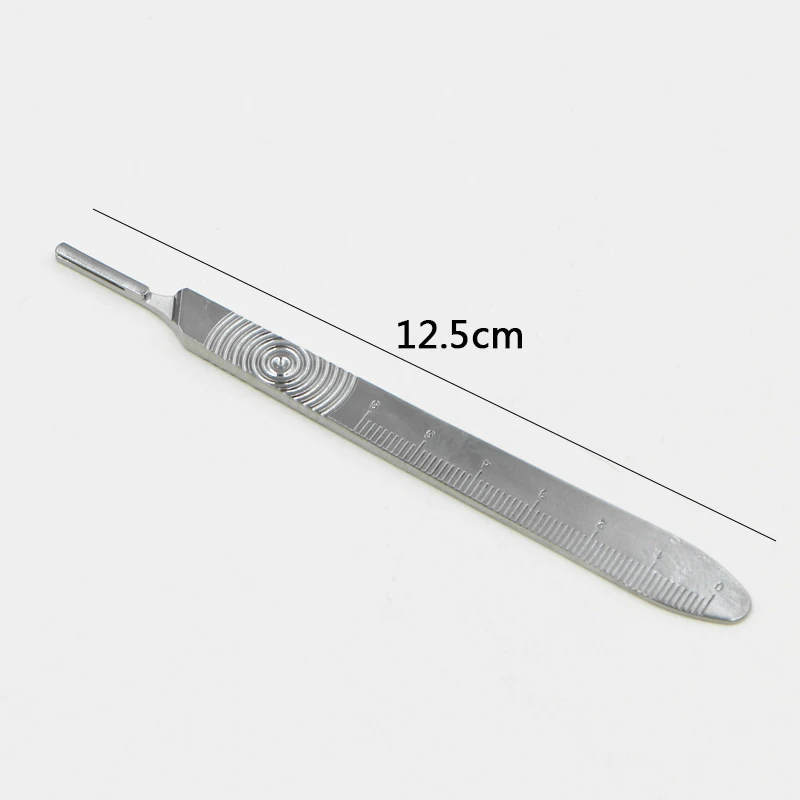 Medical stainless steel knife handle 3/4 cutting double eyelid blade utility knife mobile phone film repair tool