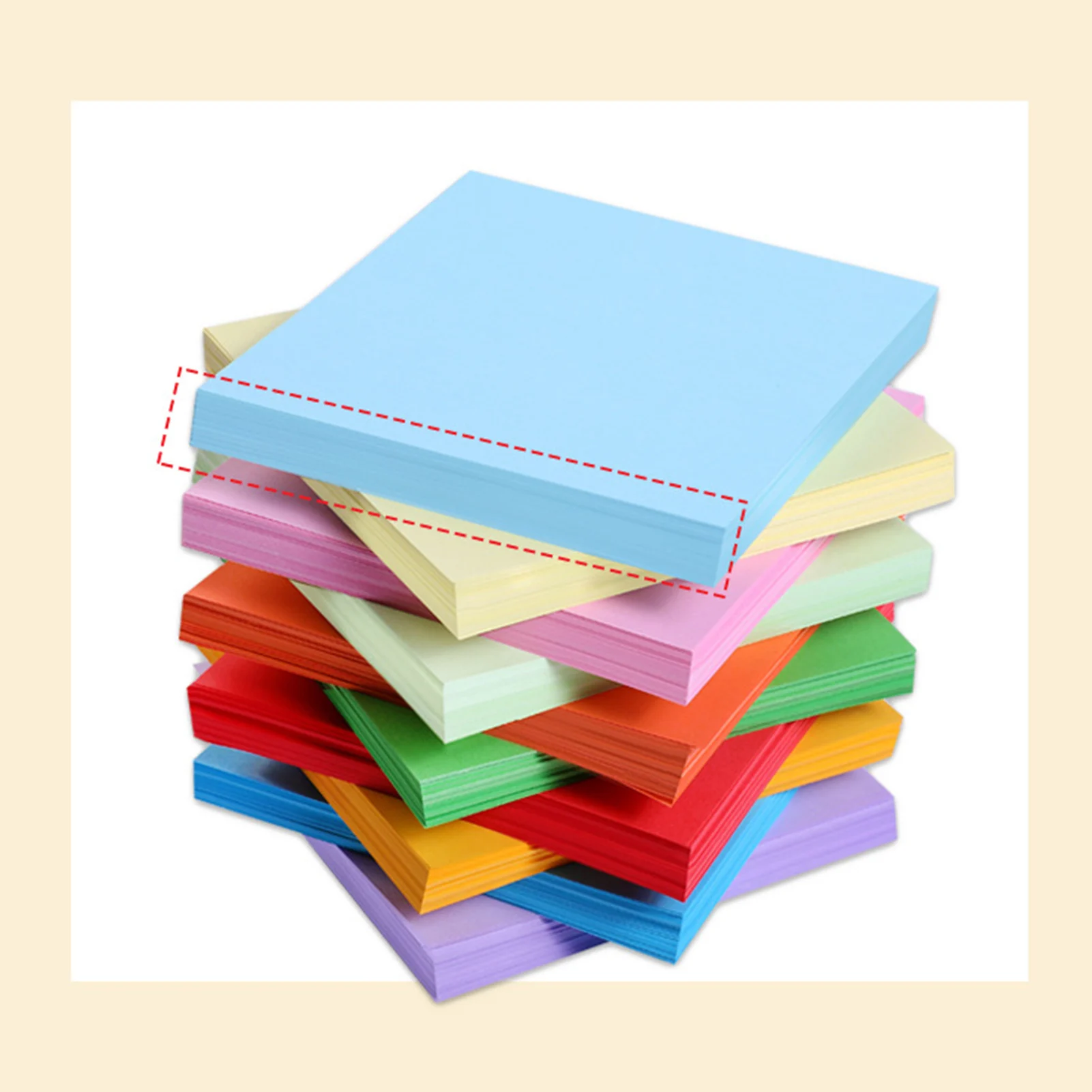 100 Sheets Colorful DIY Paper Safe to Use Pure Wood Pulp Paper Suitable for School Teaching Use