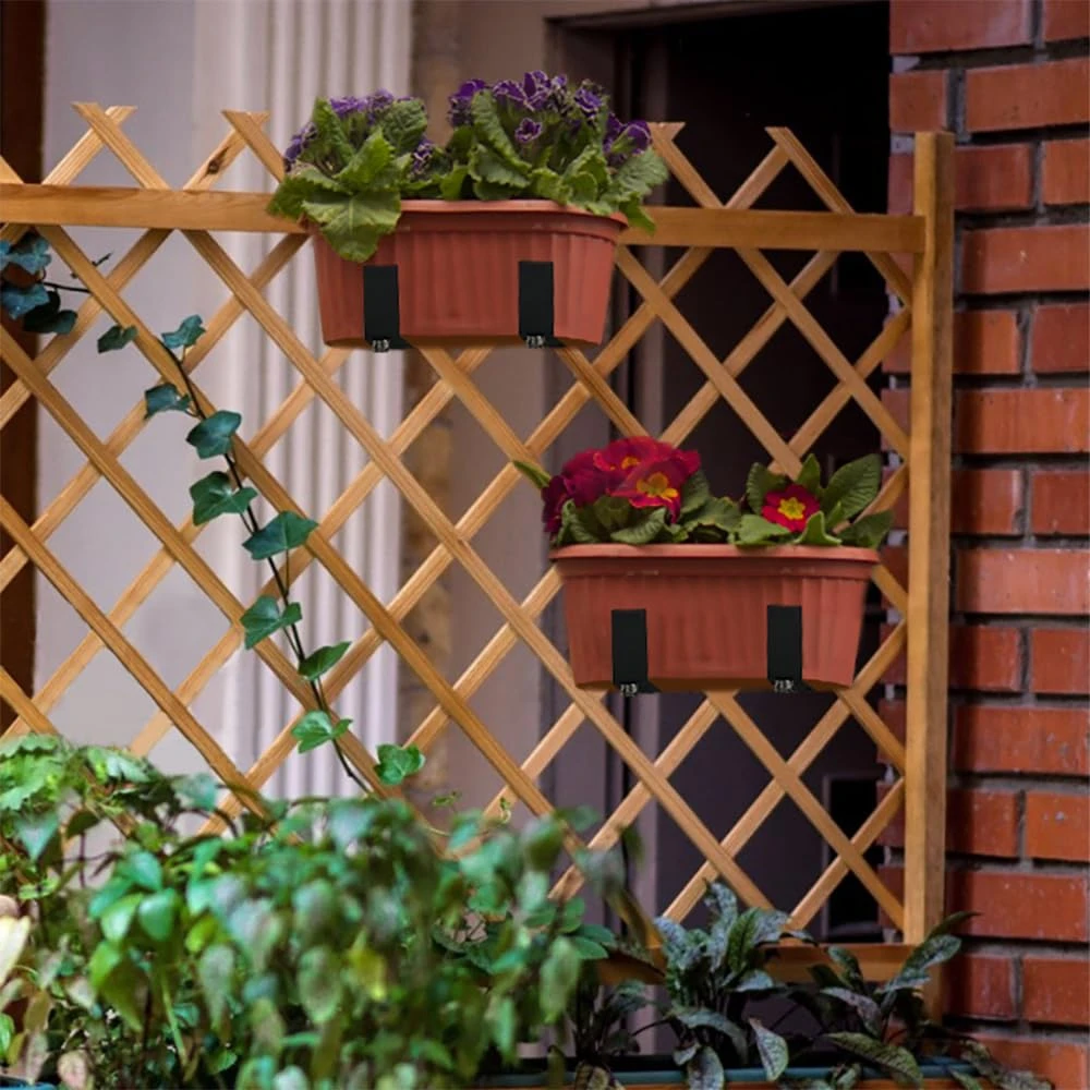 2pcs/set Adjustable Detachable Planter Box Brackets Hanging Window Flower Pot Bracket Suitable for Fences Window Sills Gardens