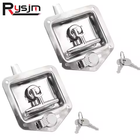 1Pc/2Pcs Stainless Steel RV Yacht Door Lock Accessories T-toolbox Lock for Caravan Truck RV Accessories Camper Trailer