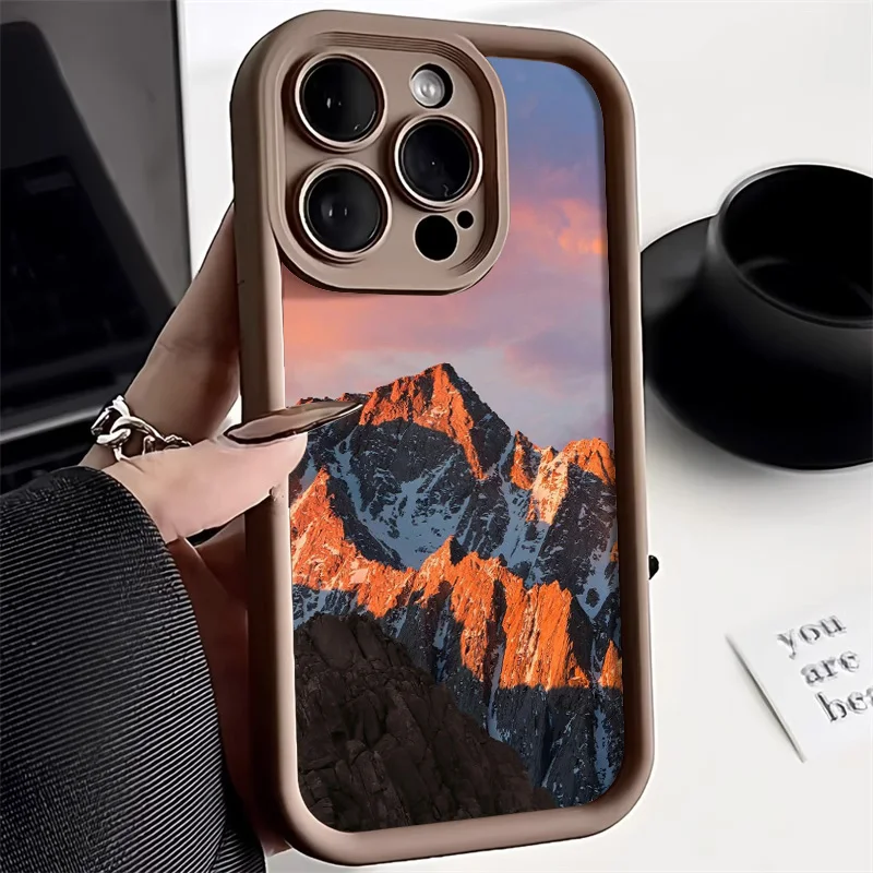 Landscape Phone Case For Xiaomi Redmi Note 13 12 11 10 9 8 Pro 14C 13C 12C Case Poco M6 X6 X5 F5 Pro Mi 15 Pro Mountain Cover