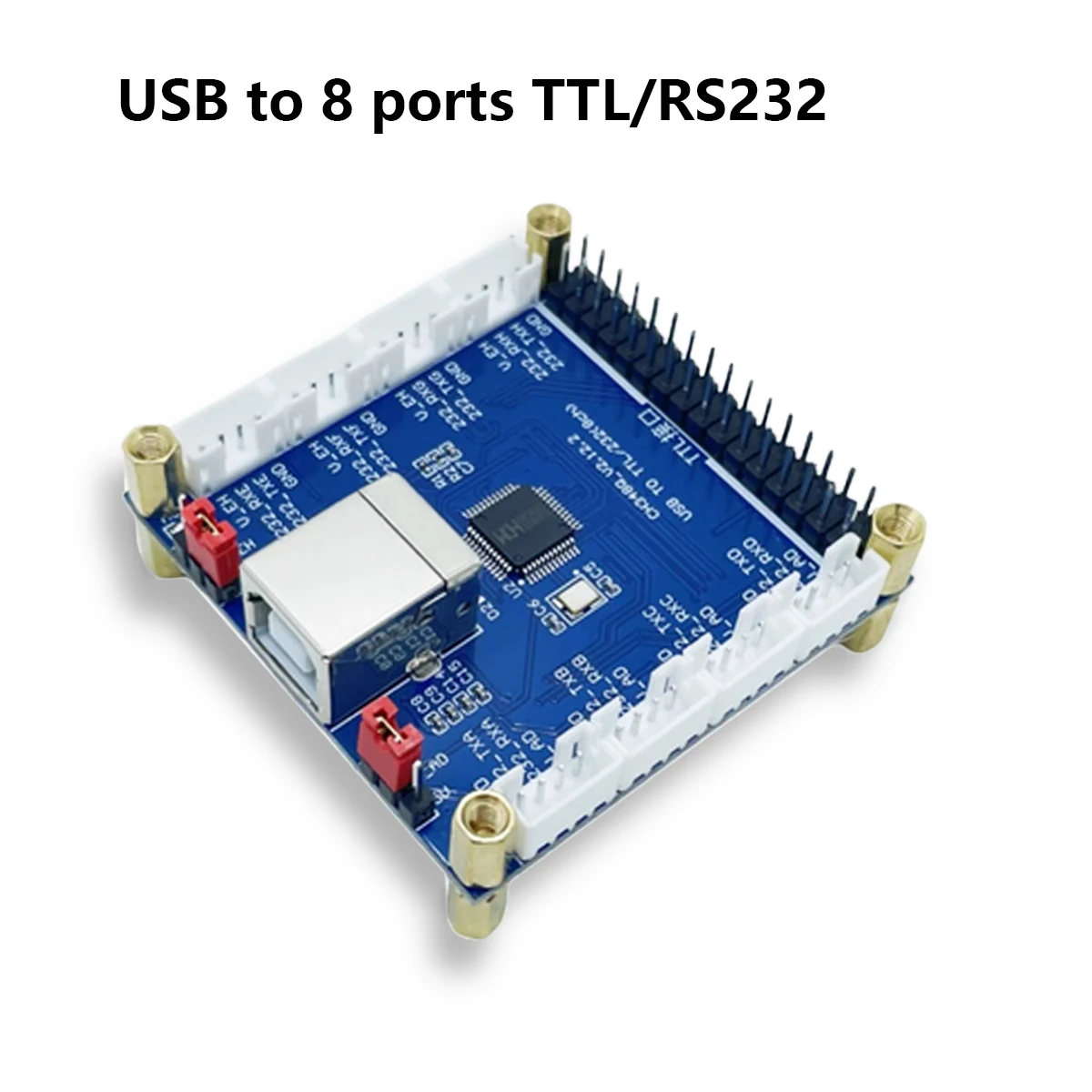

CH348-USB turn 8 roads string port USB turn 8 roads RS232 CH348 USB turn multiple roads string port USB turn 8 roads TTL