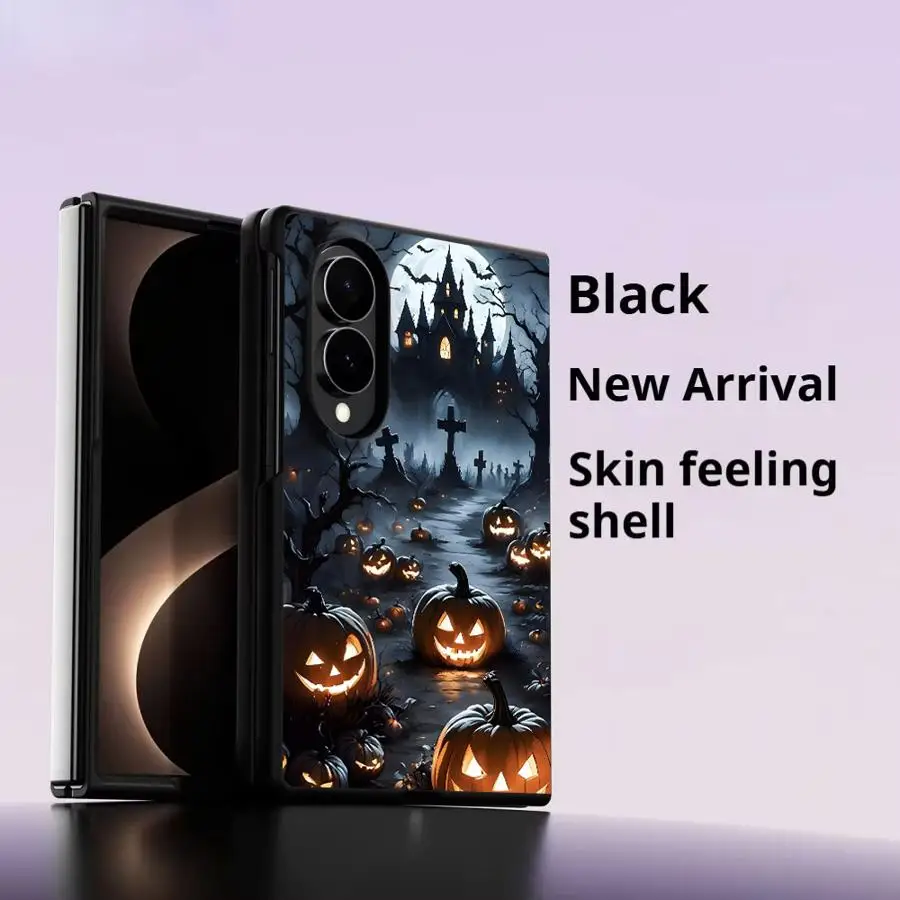 Pumpkin Castle Pattern Case for Samsung Galaxy Z Fold 8 Z Fold8 Wide ZFold8 ZFold Wide Luxury Phone Cover