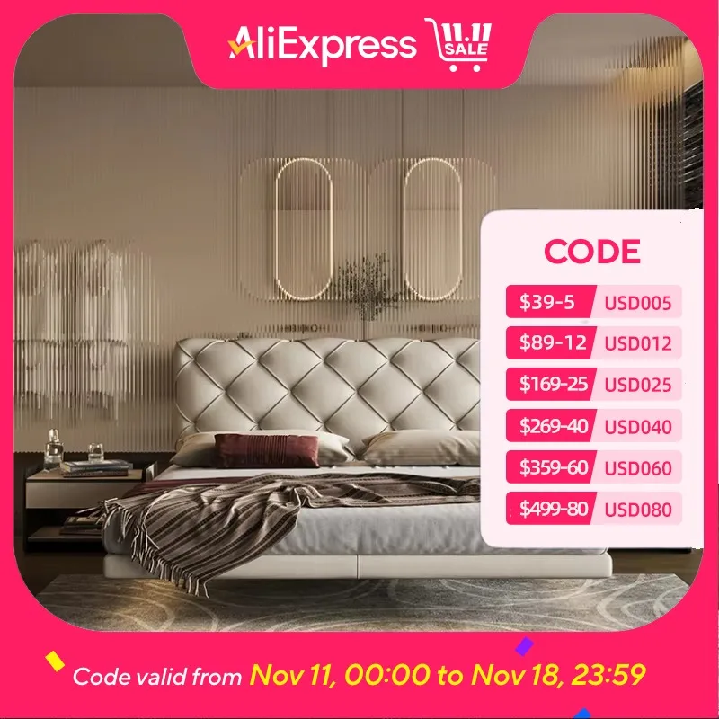 

Queen European Double Bed Frame Wood Modern Nordic King Size Twin Bed Frame Platform Castle Sleeping Cama De Casal Furniture