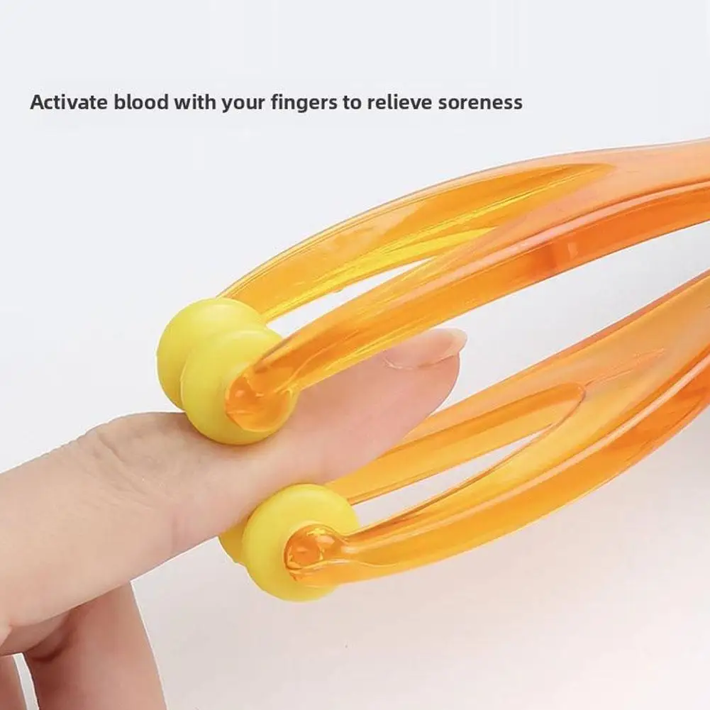 1pcs 2 Rollers Finger Massager Mini Finger Joints Massager With Elastic Handle For Finger Blood Circulation & Relaxation