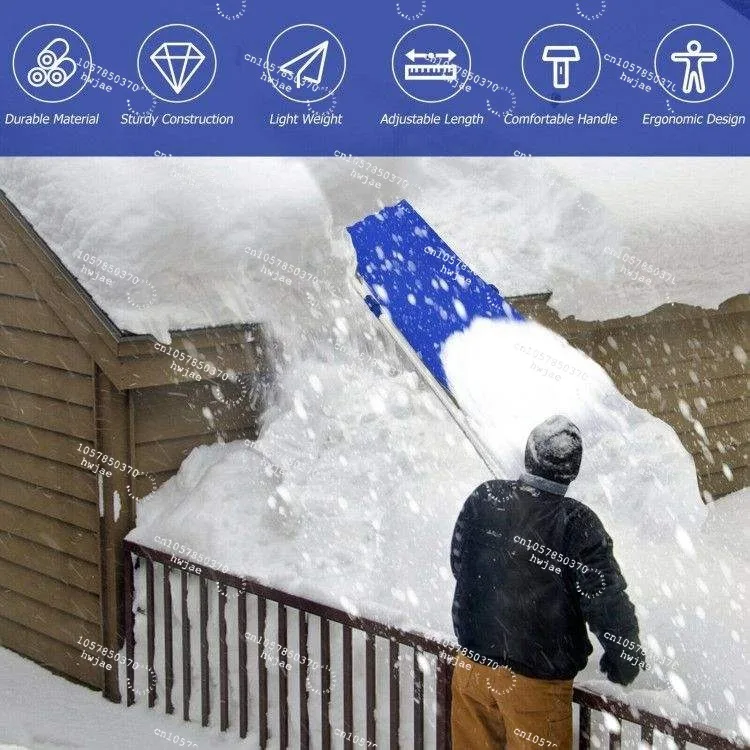 For Premium 20ft 30ft Extra Long Roof Snow Scraper Outdoor Snow Clearing Tool Snow Blader