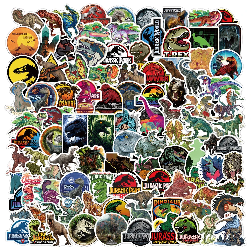 10/30/50PCS Cartoon Jurassic Park Dinosaur Forest Creative Graffiti Sticker Bike Scooter Helmet Laptop Computer Wholesale