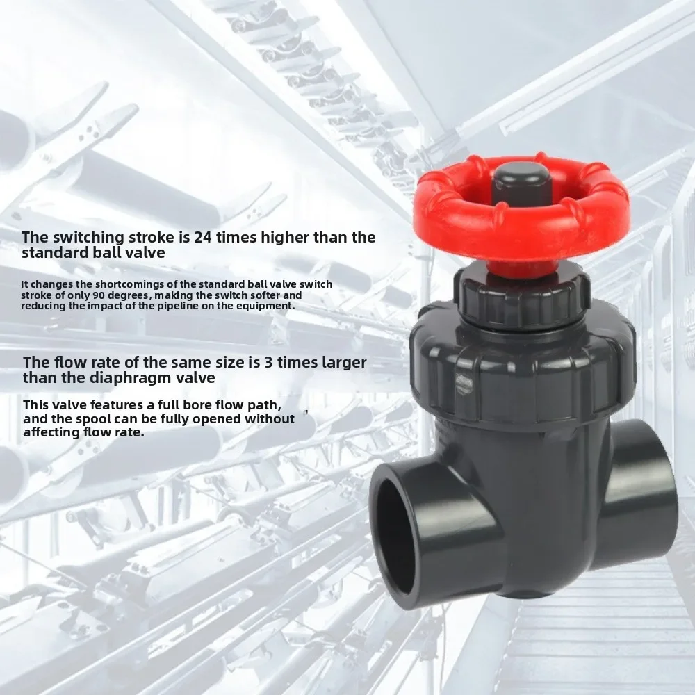 25/32/40mm UPVC Gate Valve Hi-quality PVC Sluice Valve Precision Flow Control for Garden Irrigation Aquarium Flowcolour