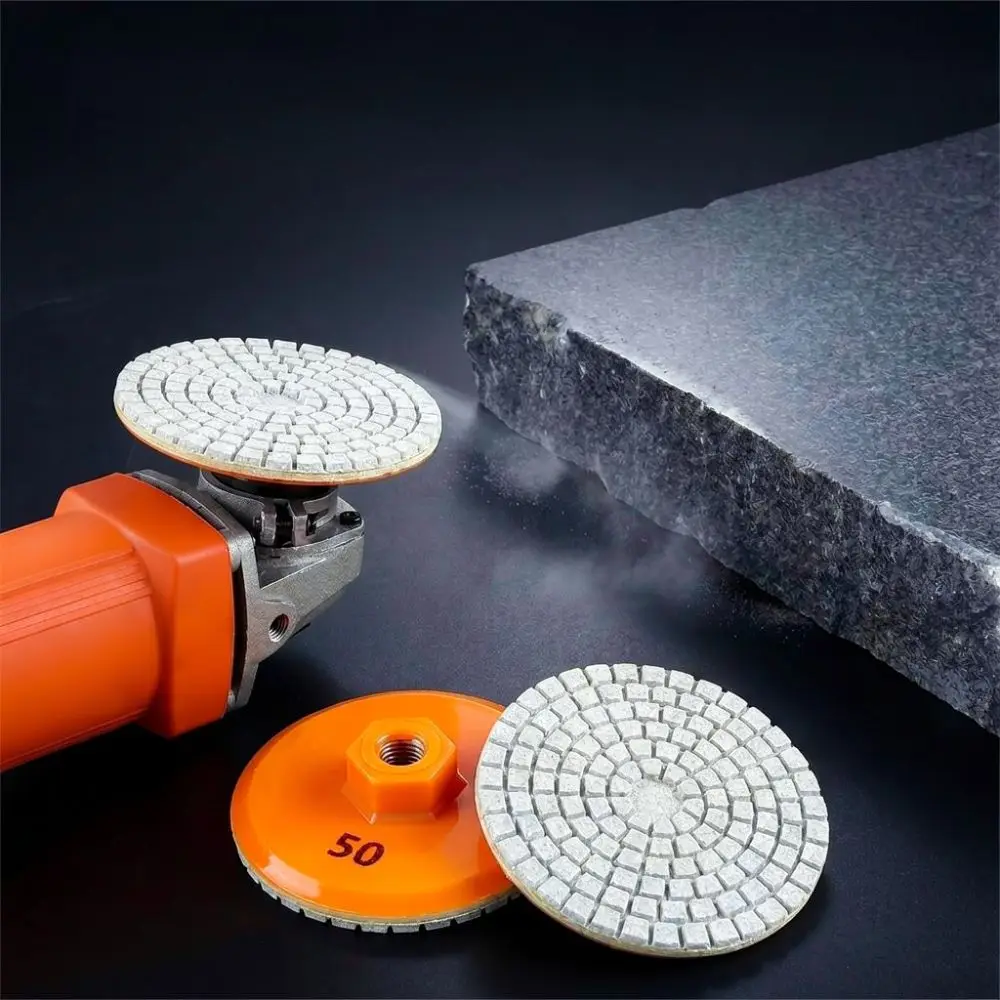 For For Zhongxing Angle Grinder Diamond Wet Polishing Pad M10 Interface Stone Granite Marble Tile Edge Grinding Disc Tool