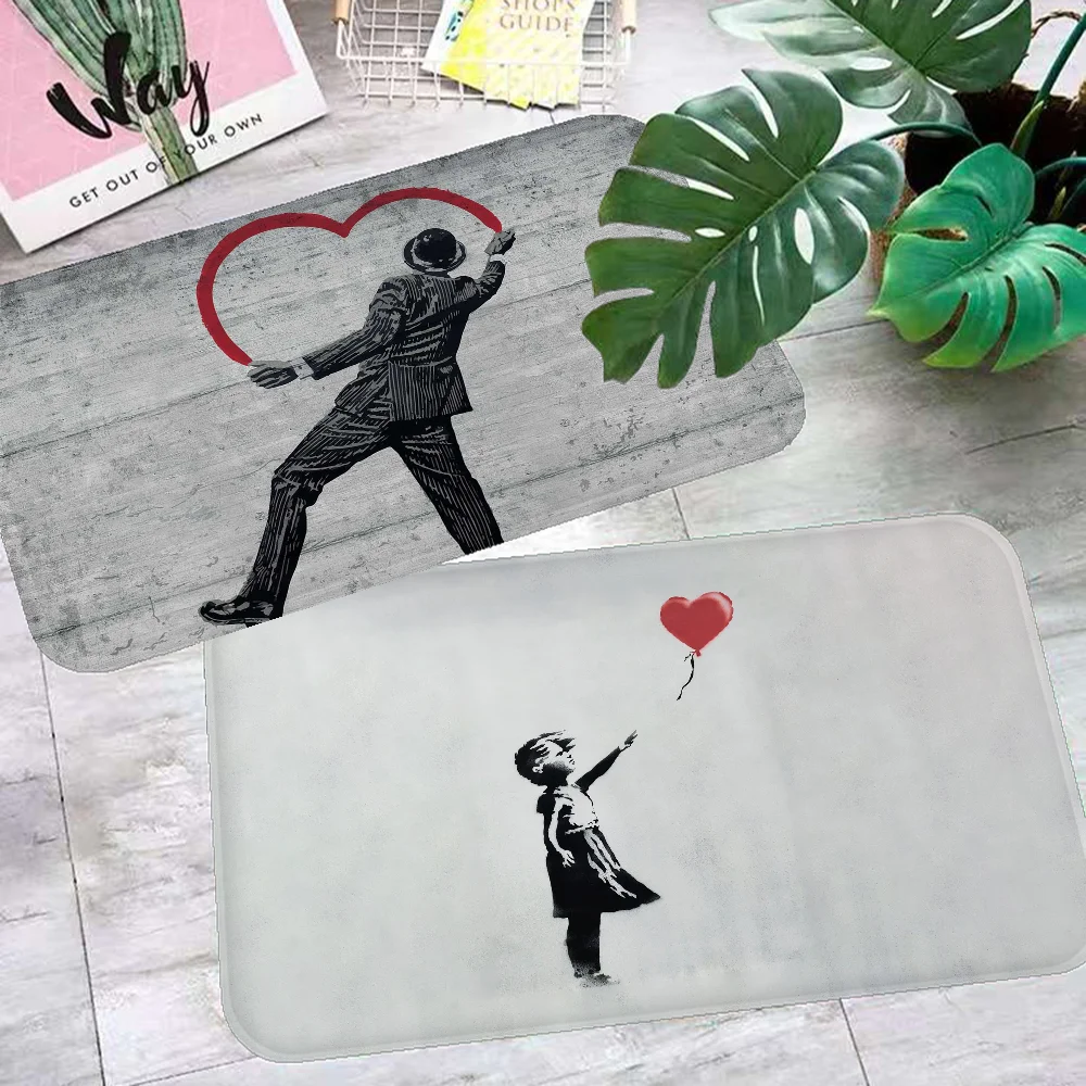 

B-Banksy Door Mat Nordic Style Bedroom Living Room Doormat Home Balcony Anti-Slip Alfombra