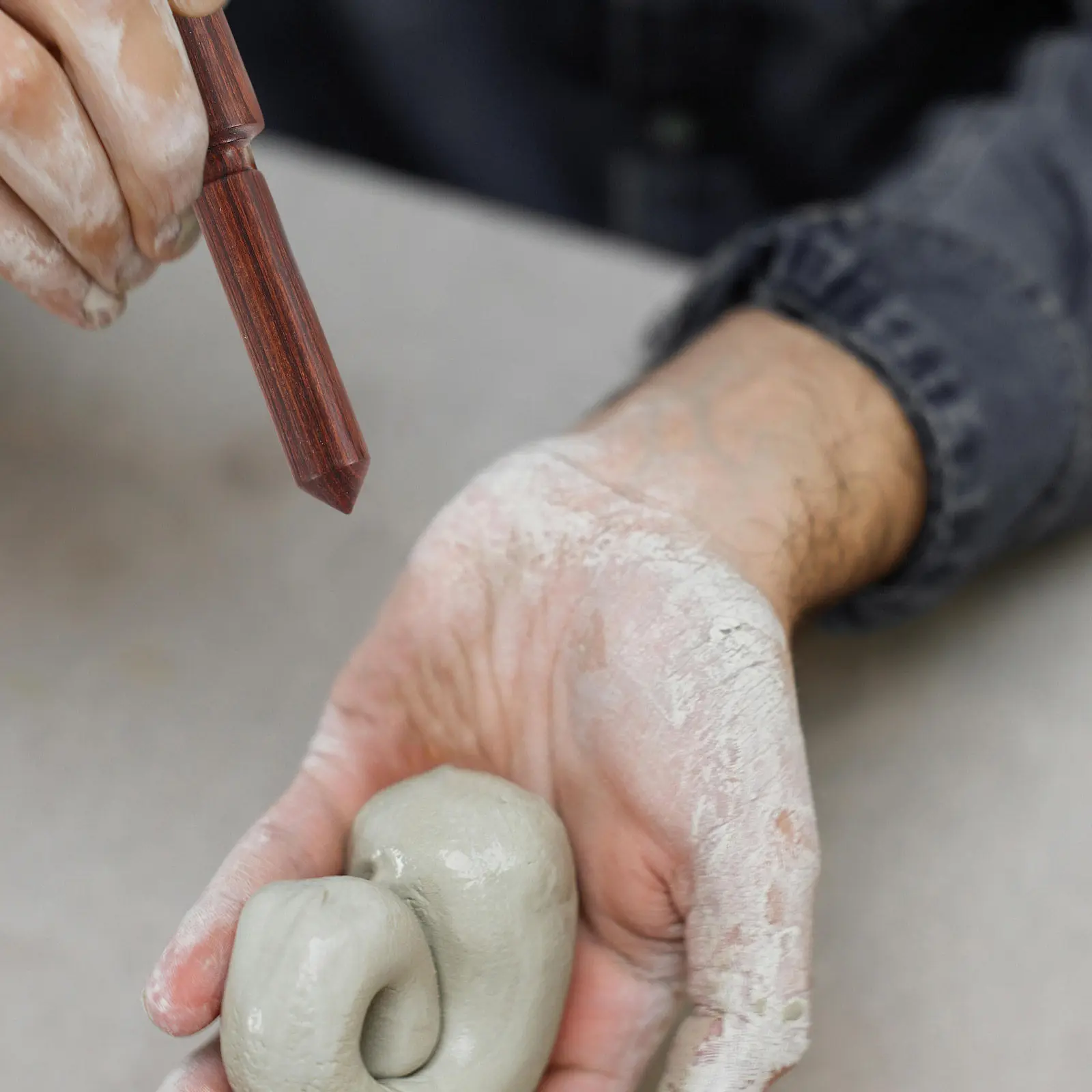 Ergonomic Wooden Pottery Spout Tool for Clay Ceramics – Symmetrical Teapot Spout Maker for Beginners & Artisans