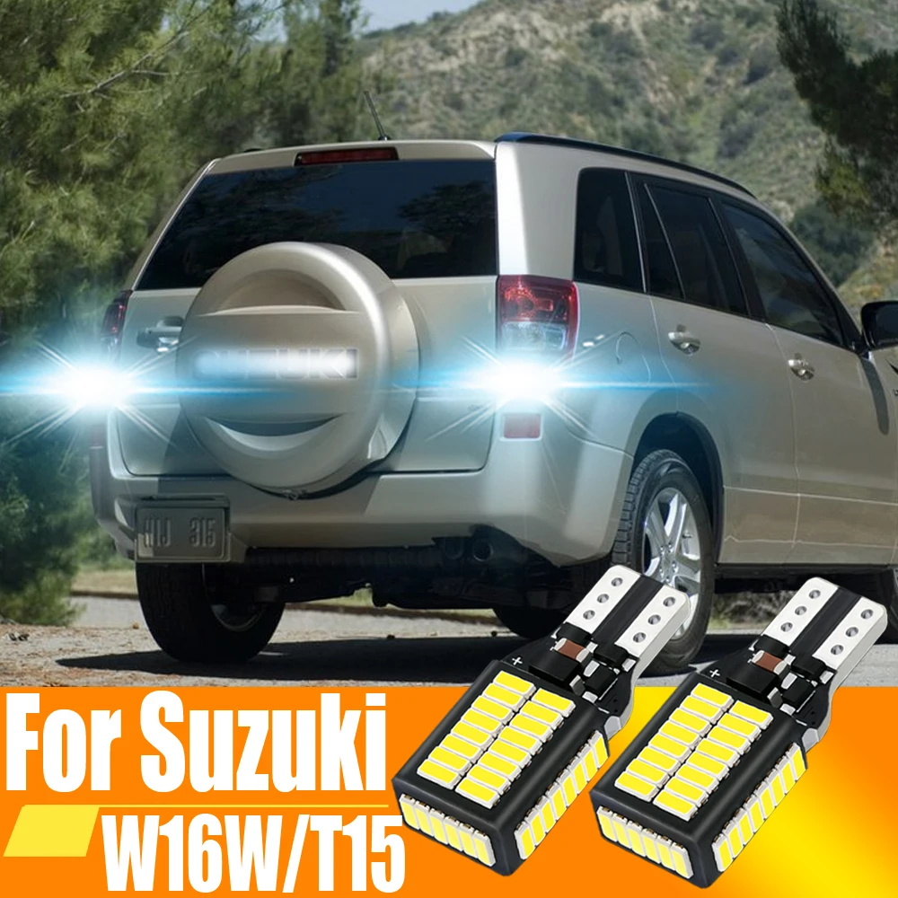 2pcs LED Backup Light Bulb Reverse Lamp W16W T15 921 912 Diode Canbus For Suzuki Grand Vitara 1998-2015 Ignis 3 Swift 5 mk5 SX4