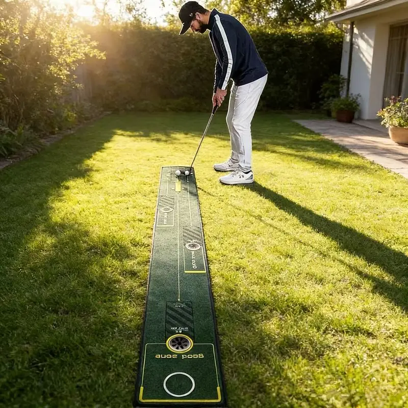VIKAMA Outdoor Golf Putting Training Mat Good Zone Design Non Slip Portable Floor Mat Mens Gift Patio Home Decor