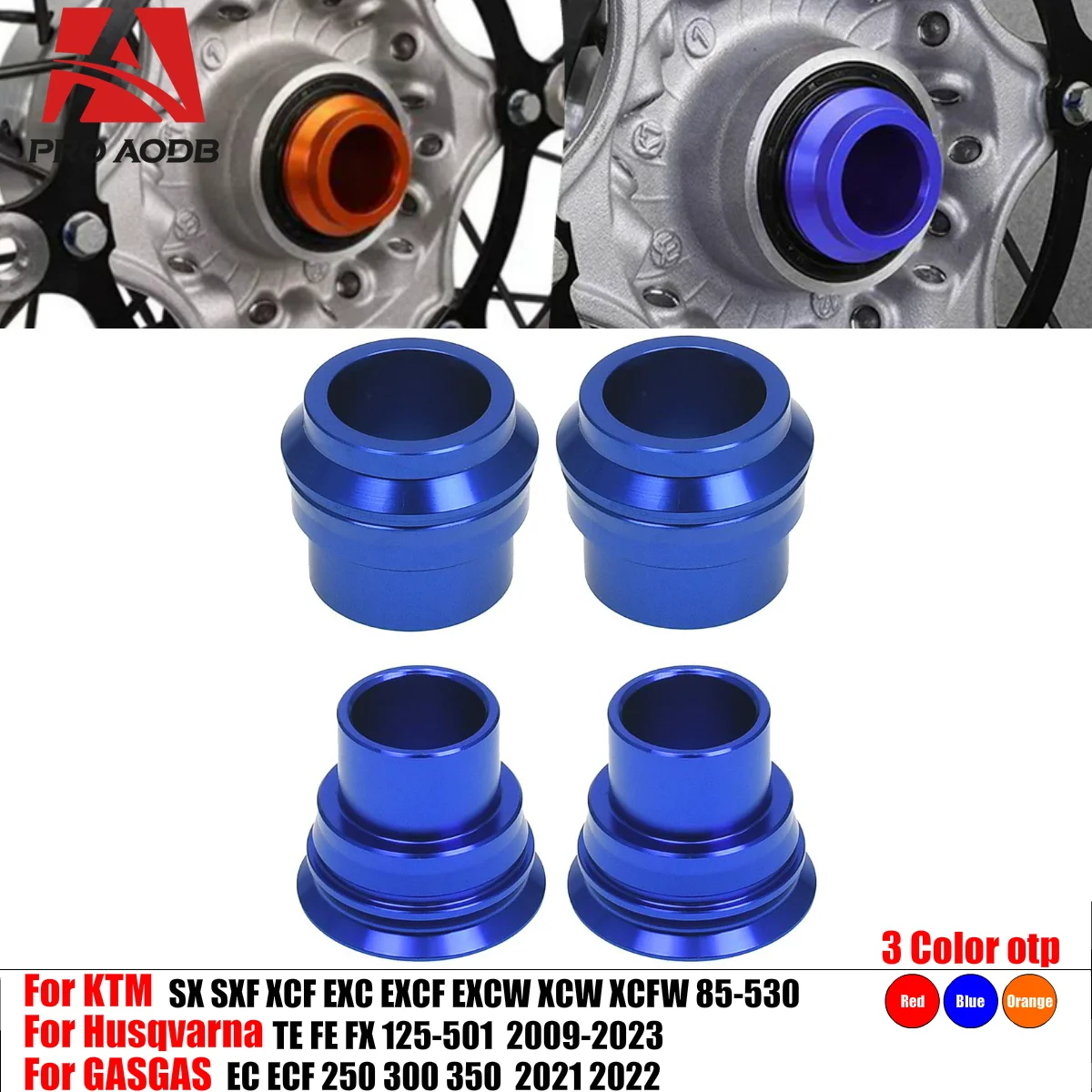 

For KTM SX SXF EXC EXCF EXCW XCF XCW For Husqvarna FE FC FX TE TC TX High-Quality Aluminum Front Rear Wheel Hub Spacer Kit