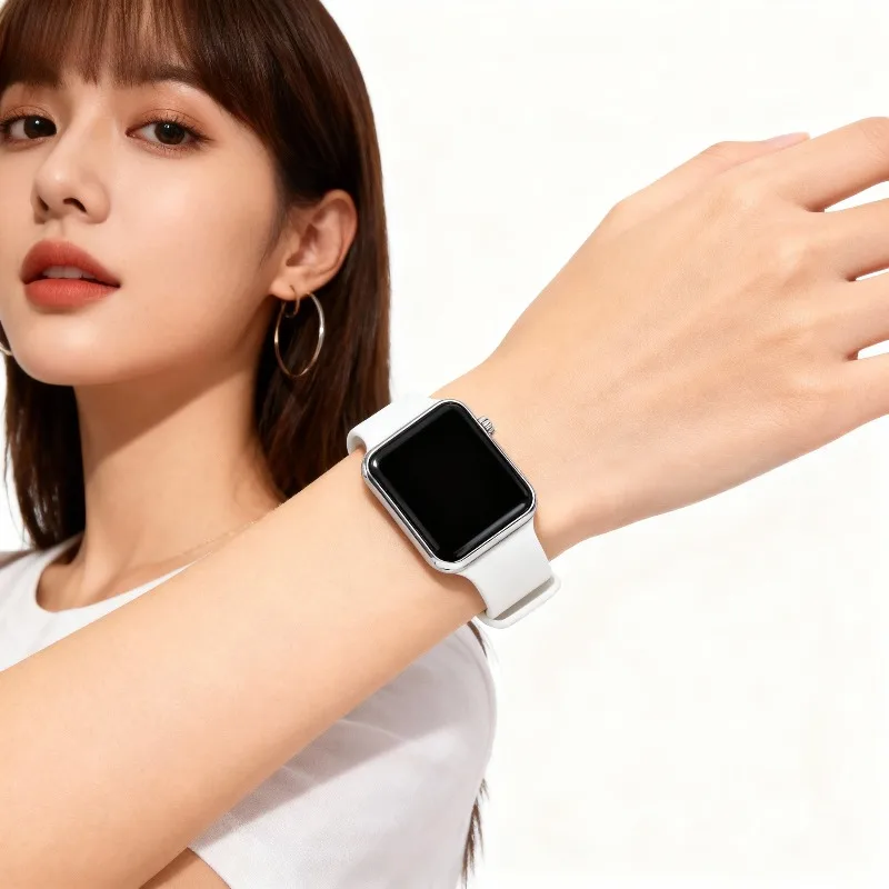 Fashion Sport Digital Watch Women Men Simple Square LED Watches Silicone Belt Women Electronic Wristwatches Clock Montre Femme