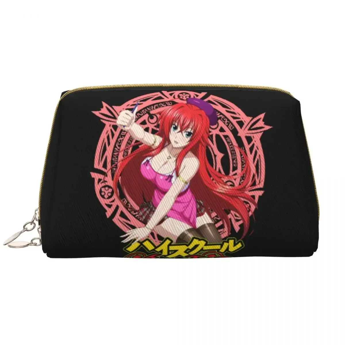

Rias Gremory Love High School DxD Anime Japanese Name Cosmetic Bag Women Big Capacity Makeup Case Beauty Storage Toiletry Bags