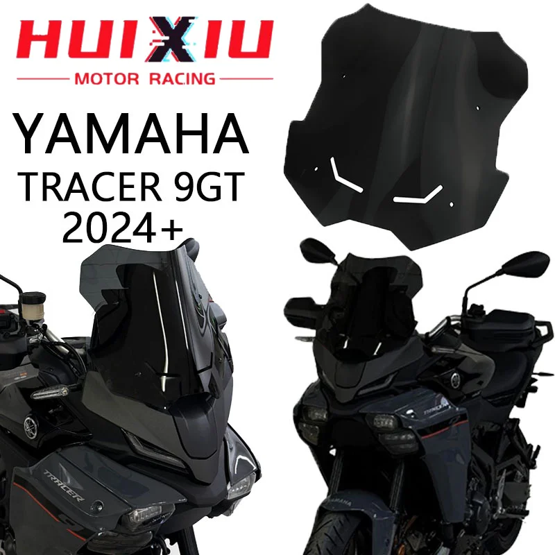 

Motorcycle Sports Windshield Visor Black Windscreen Fits For YAMAHA TRACER 9 GT 2025 2026 MT-09 TRACER GT9 gt 9 25-26