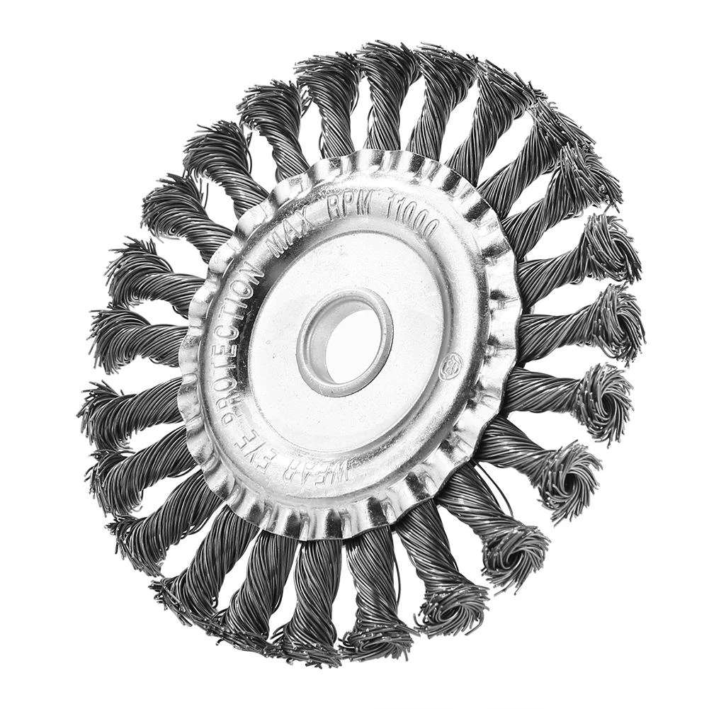 4/5 بوصة العشب الانتهازي القرص فرشاة قرصية معدنية عجلة تنظيف تلميع المدمج في تحديد لوحة حديقة أداة السلطة الملحقات