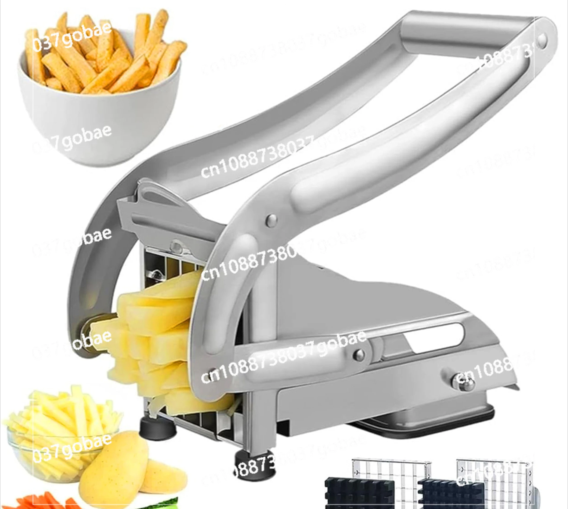 

Fried potato cutter stainless steel hand press