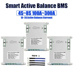 JK SMART BMS 1A 2A Active Balance for Lifepo4 Battery 4S 6S 7S 8S 100A 200A 300A 48V 60V BT Li-Ion 18650 Camping Battery Ebike