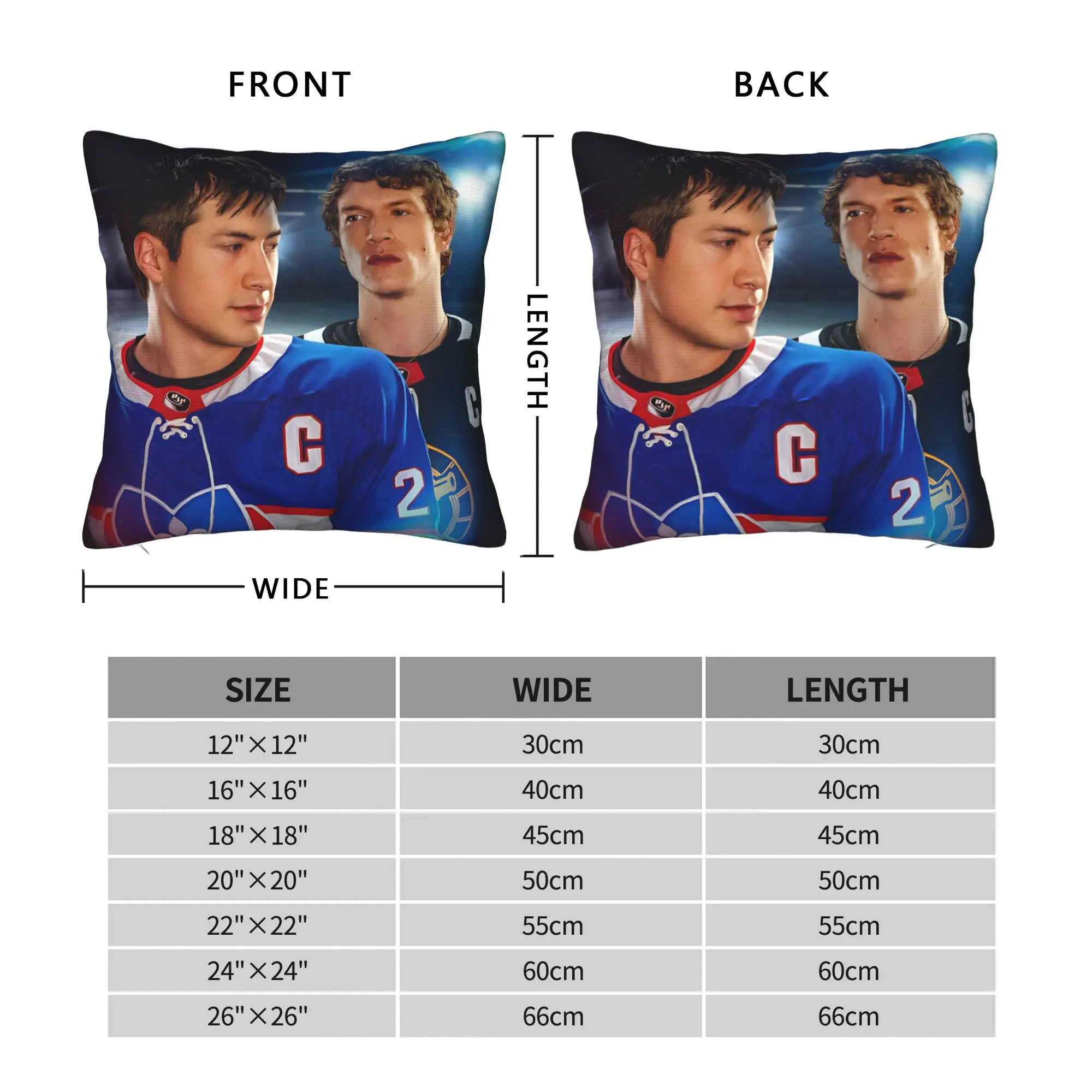 Heated Rivalry Square Pillow Case Polyester Cushions for Sofa Hockey Game Casual Pillowcover Home Decor