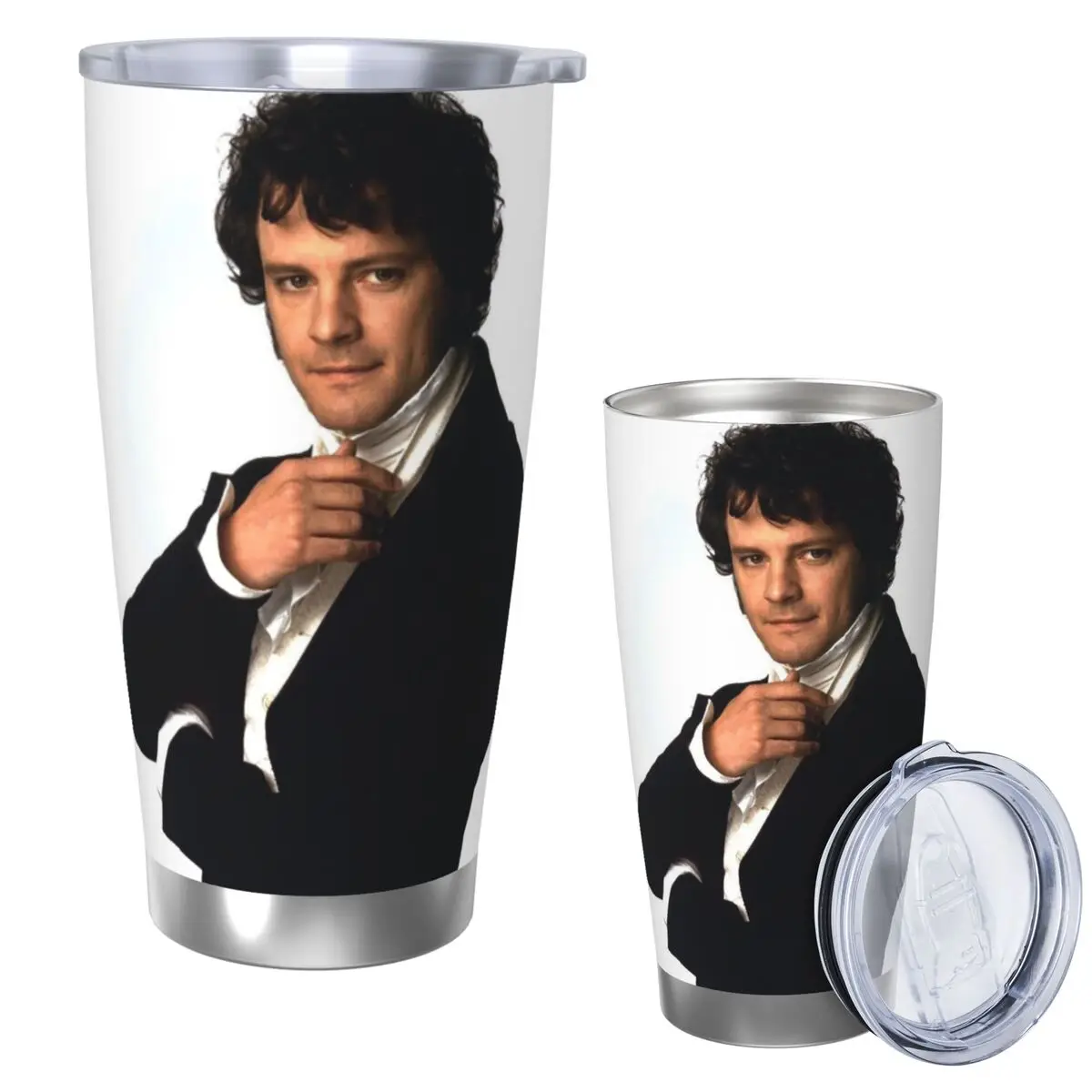 

Colin Firth As Mr Darcy In Pride And Prejudice Стакан из нержавеющей стали Вакуумная изоляционная кружка Термальная холодная чашка Соломенная с крышкой 20 унций