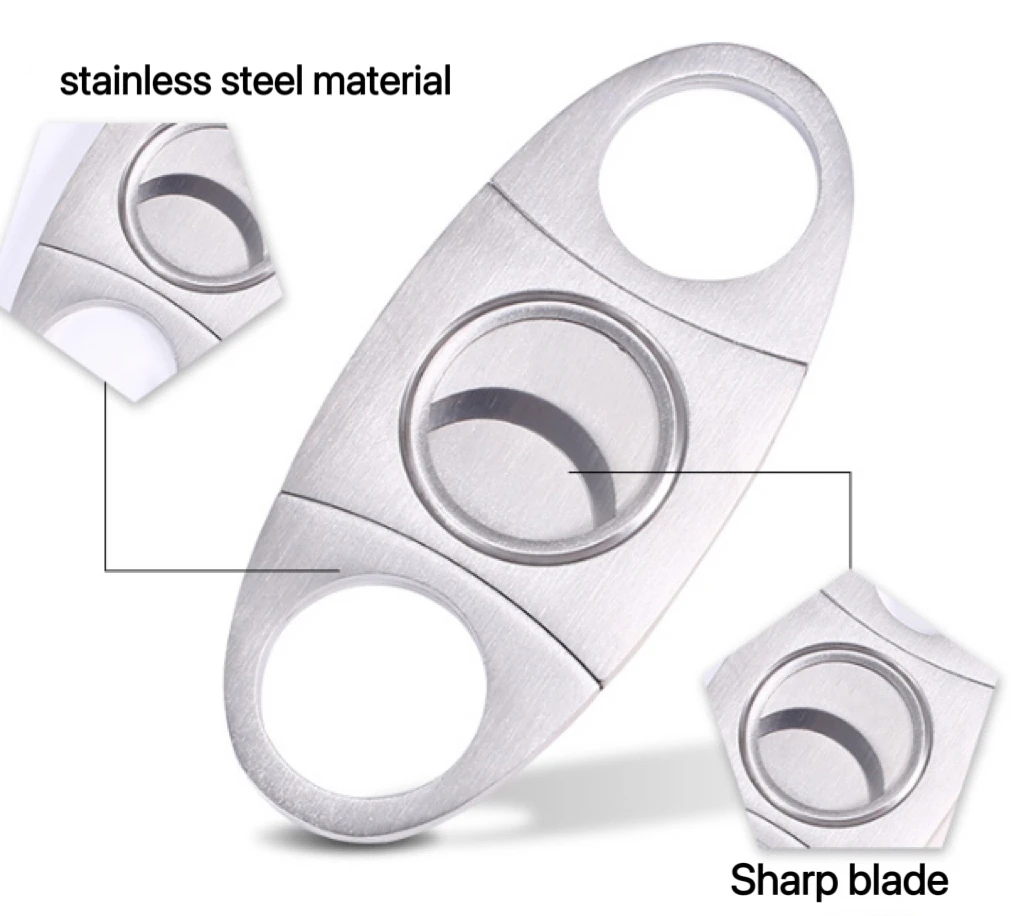 Cigars - Cigar Accessories Include Stainless Steel Cigar Cutter - Cigar Gift Box For Cigar Lovers (Brown)