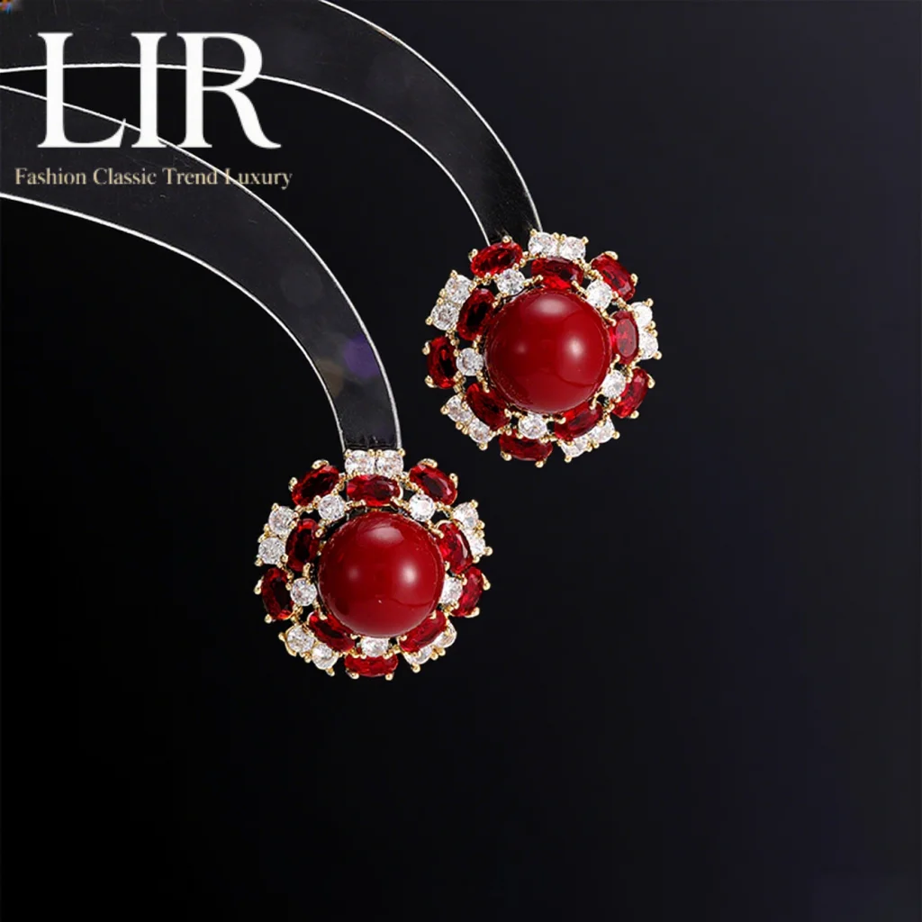 lir-2025-nuovi-versatili-orecchini-a-bottone-con-perle-floreali-rosse-ankela-per-donne-da-ufficio