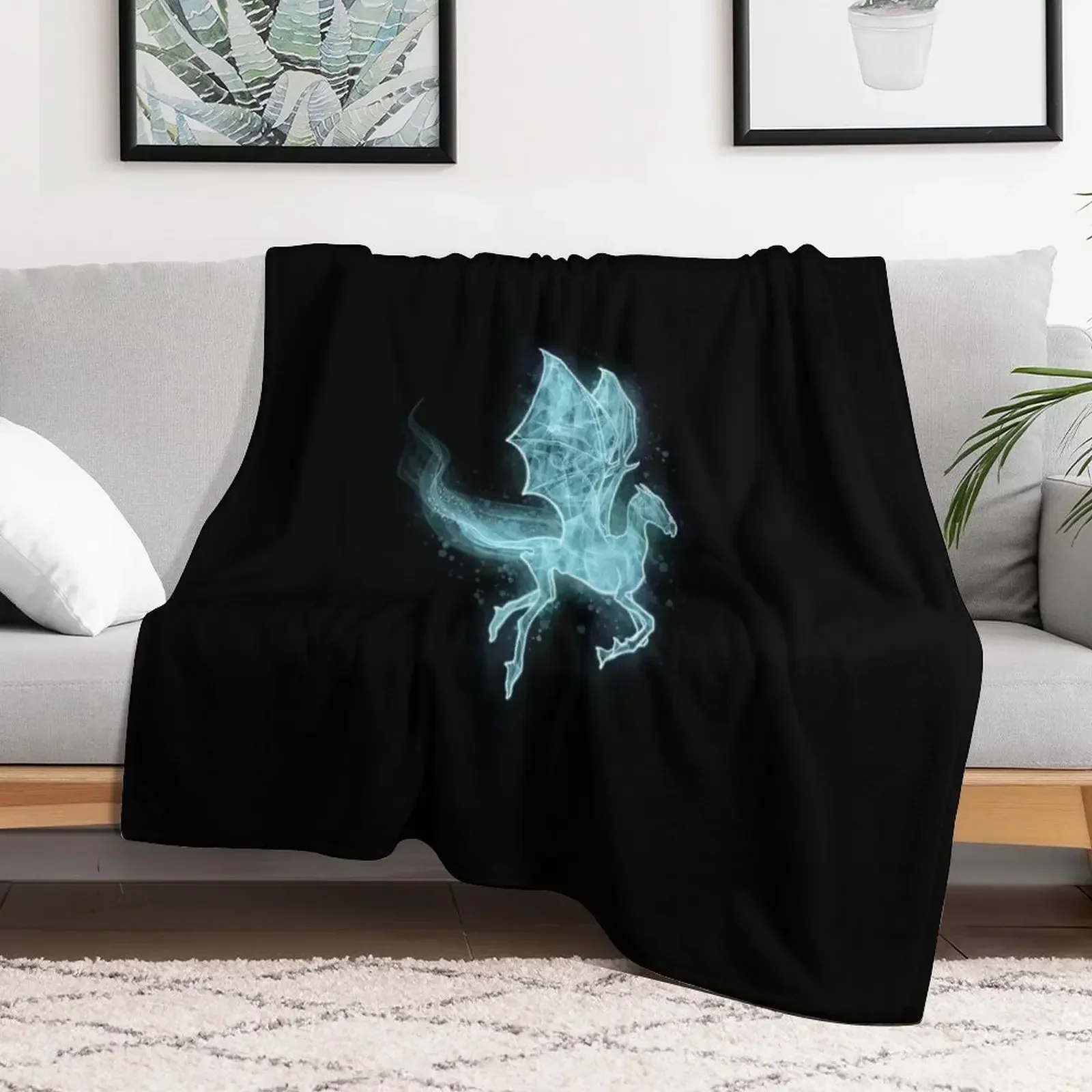 

Thestral Throw Blanket Sofa Soft Plush Plaid cosplay anime Beach Blankets Bed linens Soft Plaid Luxury Designer Sofa Blankets