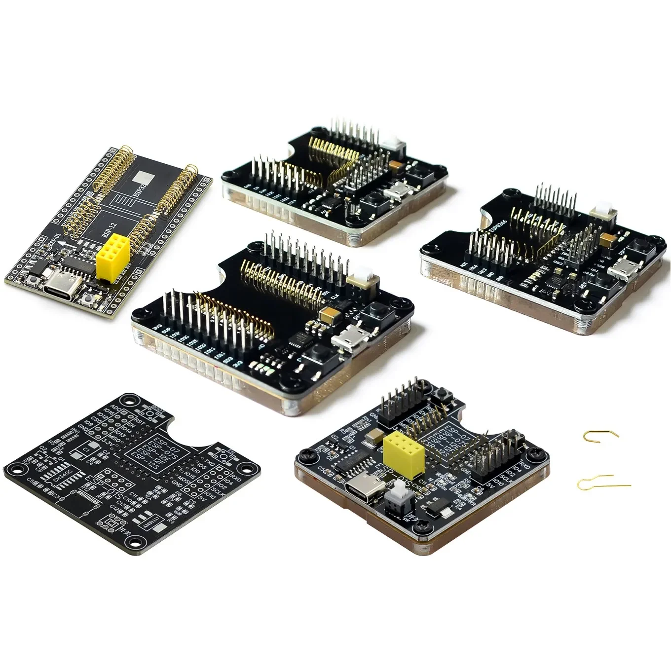 5pcs ESP8266 ESP-WROOM-32 ESP32-WROVER Development Board Test Programmer  Downloader for ESP-01 ESP-12F ESP-07S ESP-12S ESP32