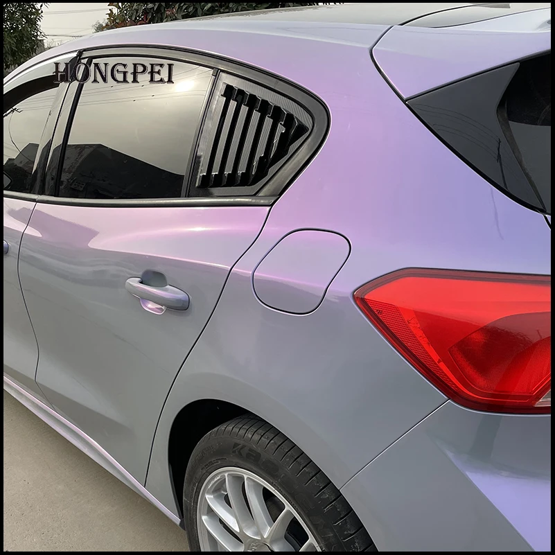 Car Styling For Ford Focus 2019 2020 2021 2022 Rear Window Blind Shades Louver Frame Sill Molding Cover Sticker Trim Accessories