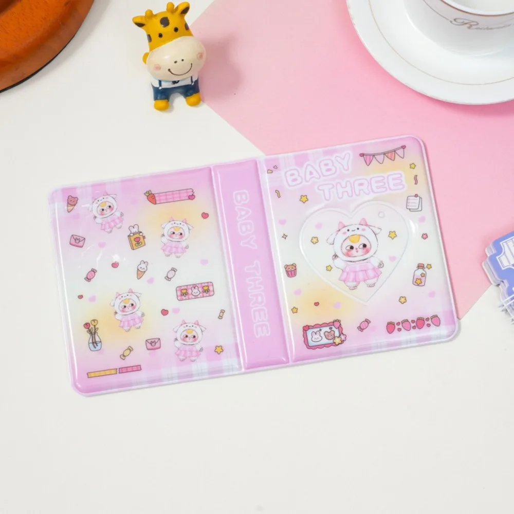 

Cute PVC Card Holder Album Cartoon Mini Photo Organizer Photo Protection Cover Student