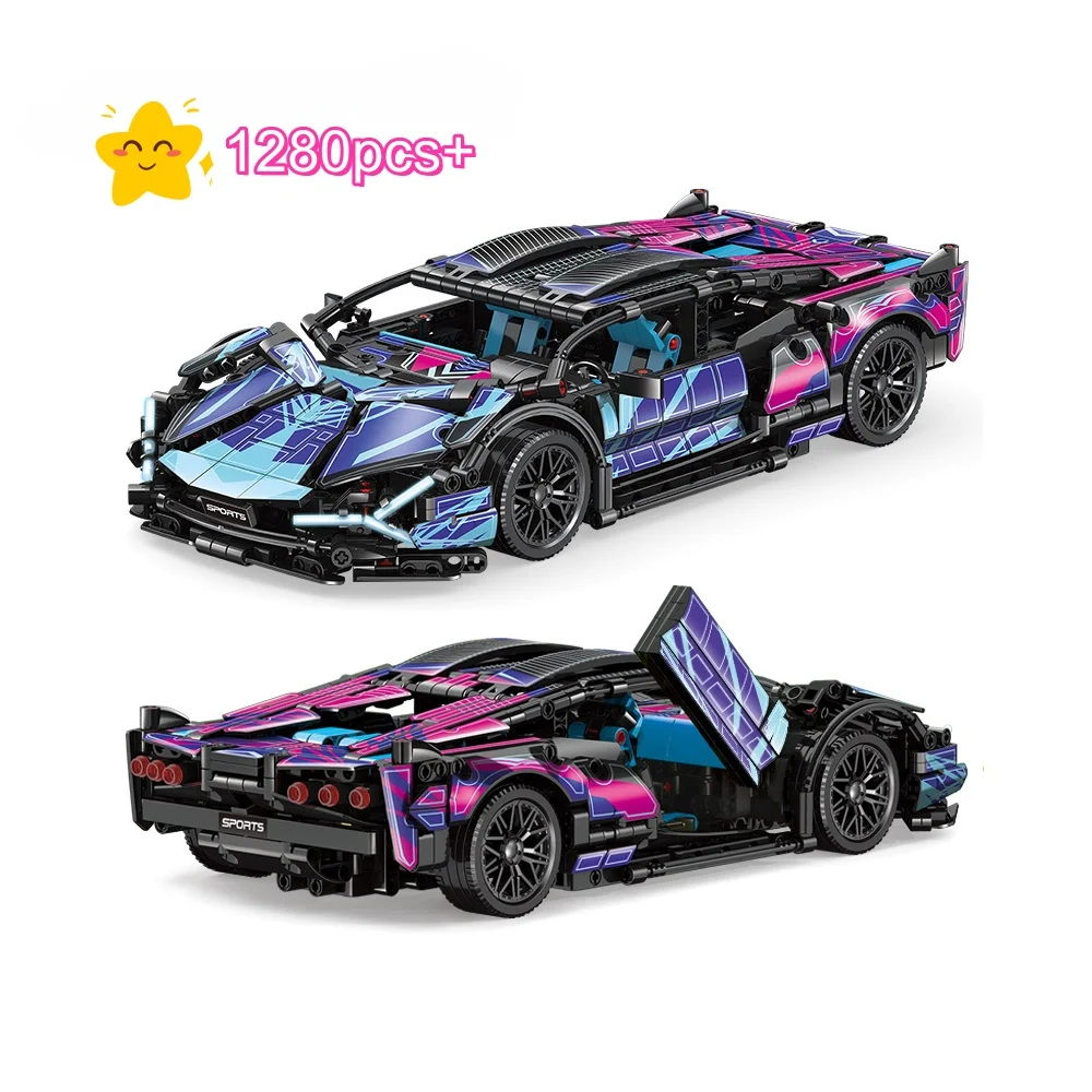 

1:14 MOC Technical Power Sport Car Building Blocks Bricks Creative Speed Racing Supercar Sets Birthday Christmas Halloween Gifts