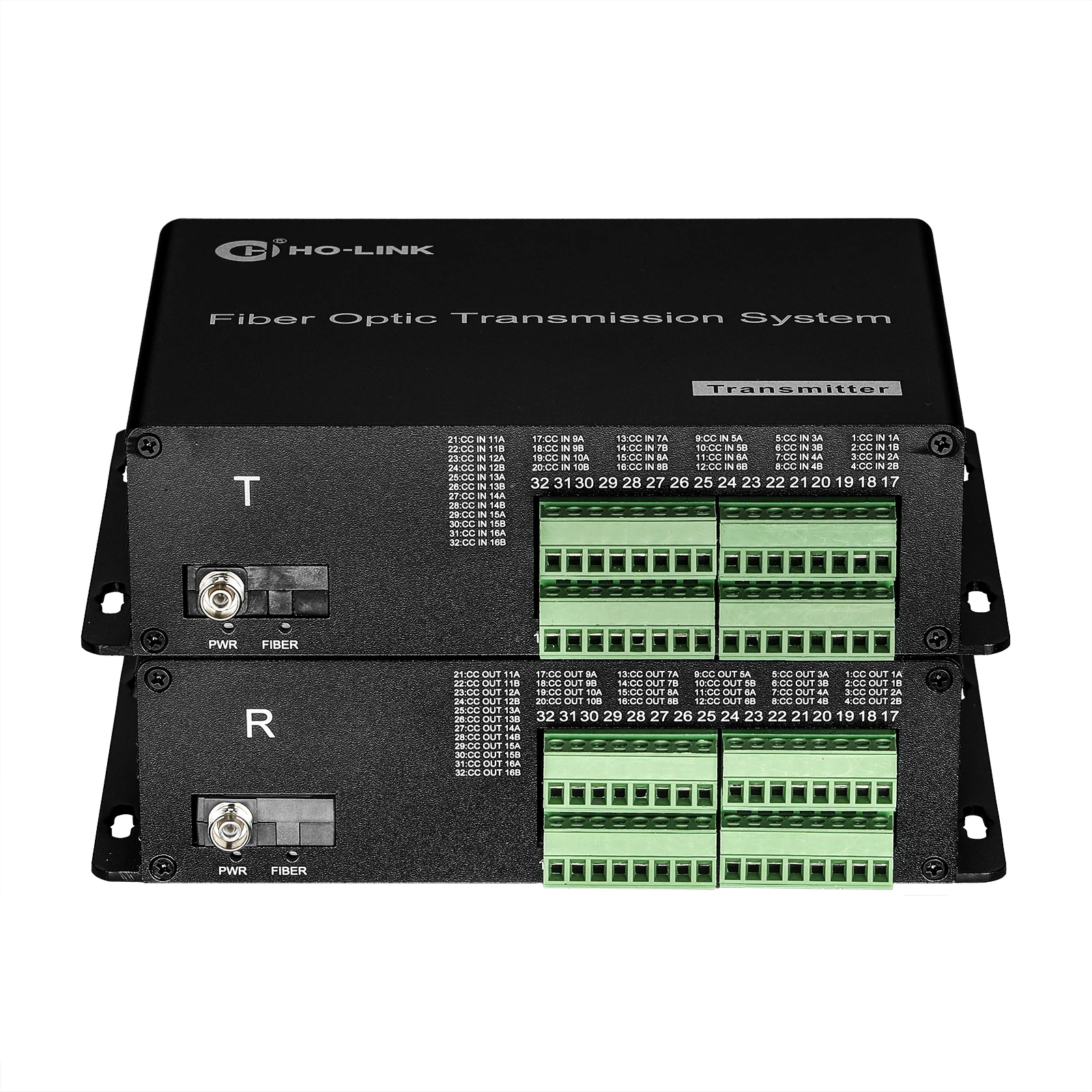 Ho-link HL-16Cc 16CH Contact Closure Over Fiber Converter Media Converter 1550nm/1310nm 20km FTTH Fiber Optic Equipment