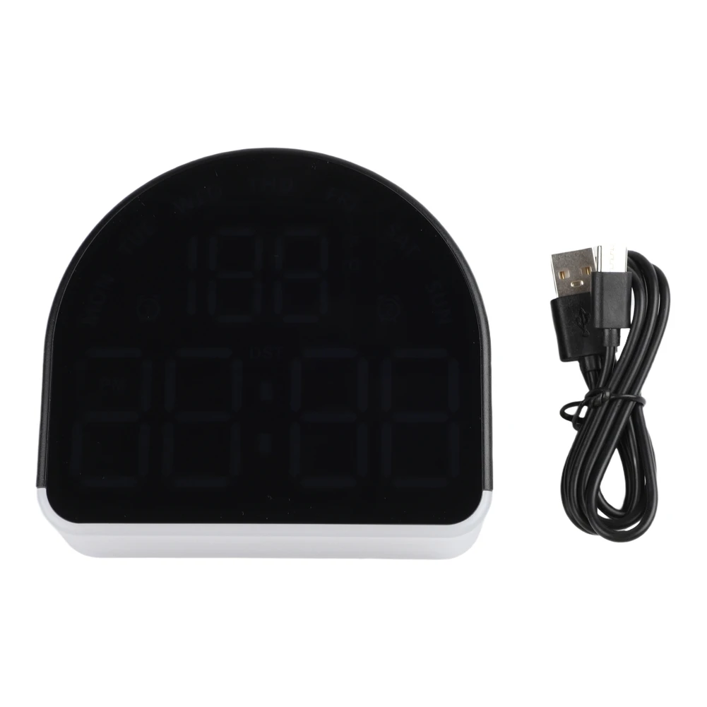Electronic LED Alarm Clock with Ambient Light Feature and Accurate Temperature Display for Indoor Environments