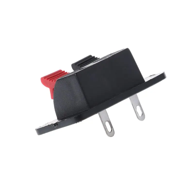 10st Veerclip WP2-4 Stereo Luidsprekerplaat Aansluitstripbord 2-weg Binding Post Connector Socket Blok Push Type