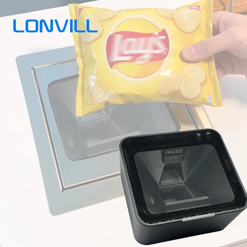 LONVILL Scan Product Code Durable Desktop Embeddable Supermarket Cashier Barcode Scanner