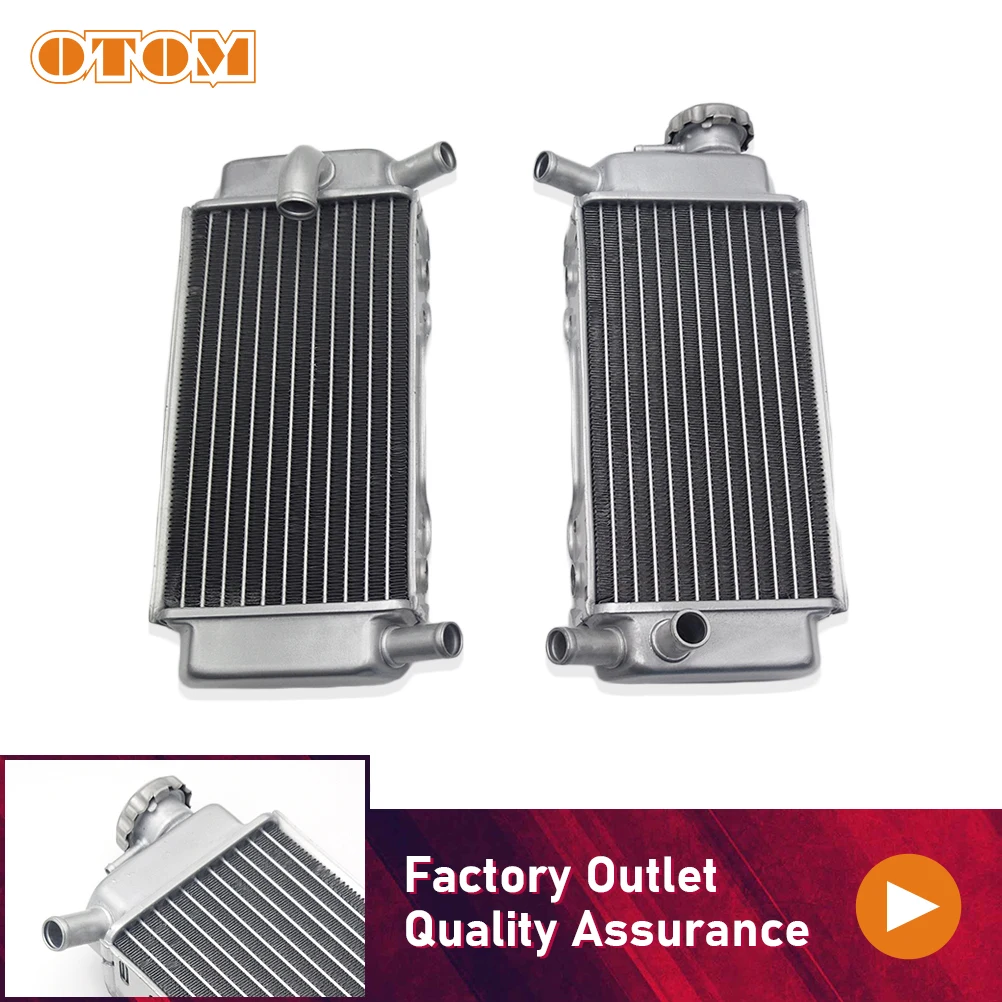 

OTOM Motorcycle Left Right Radiator Aluminum Water Tank Engine Cooling Moto Oil Cooler For HONDA CRF CRF250R 2006-2009 Motocross
