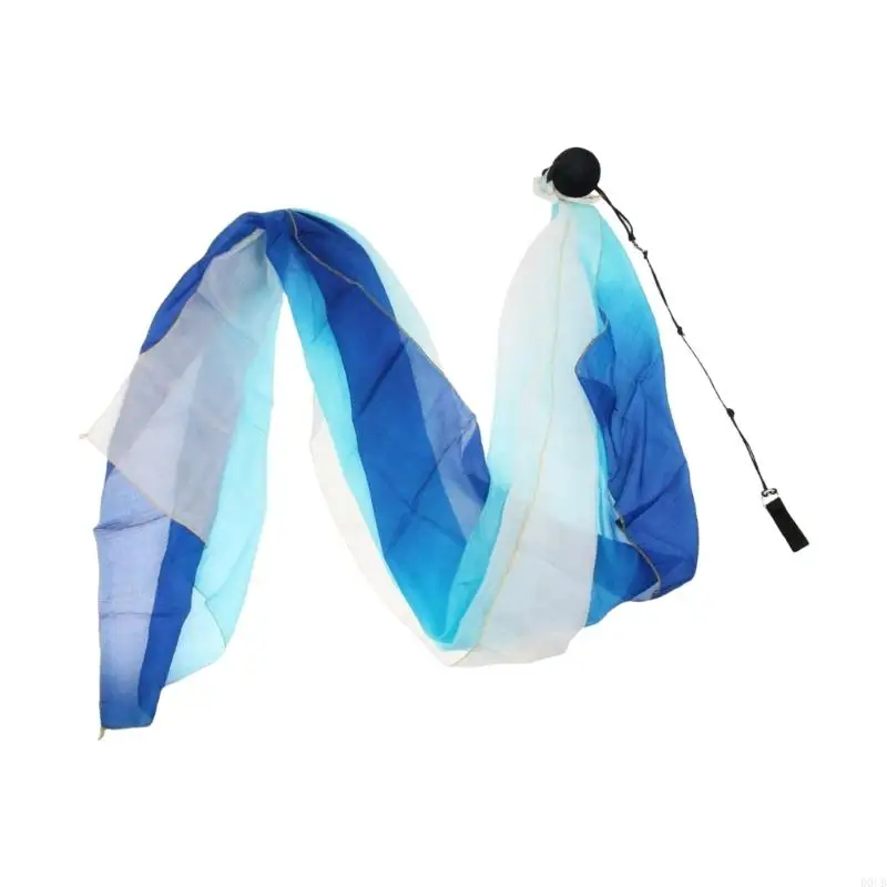 D0UB 1PAIR OF BELLY DANCE VEIL PALLI POI con stoffa 78.74x27.56 pollici per lo spettacolo ballo danza del ventre Accessori