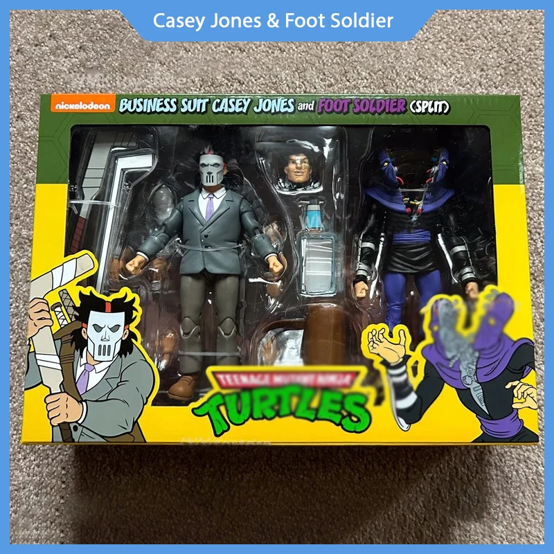 

In Stock New NECA TMNT Turtles Business Suit Casey Jones & Foot Soldier Anime Action Figure Statue collection Model Toy gift