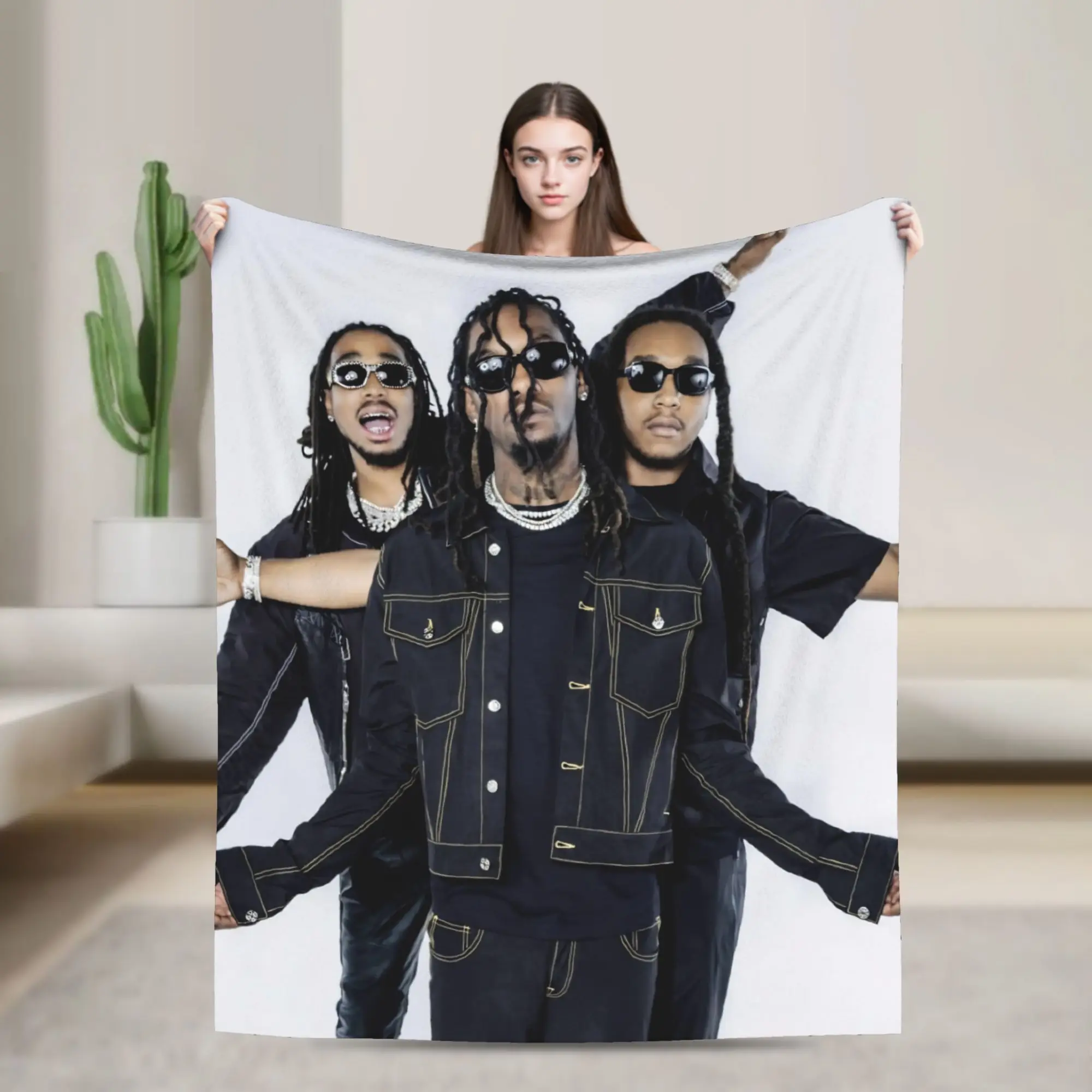 Migos rapper hip hop Blanket Ultra Soft  Throw Blankets for Couch 50x60 Inch Multi-size Bedding Throws