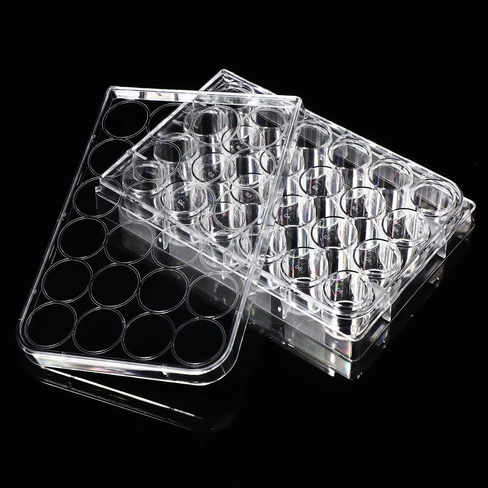 48 Well Cell Culture Plate Plastic Premium Culture Plate For Enzyme Excretion Shallow Orifice Plate With Eight Connected Tubes