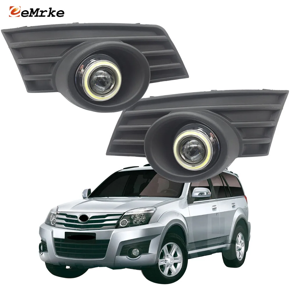 

EEMRKE LED Angel Eyes DRL For Great Wall Haval H3 Hover H3 2009-2014 H11 55W Halogen Fog Lights Assembly Daytime Running Light