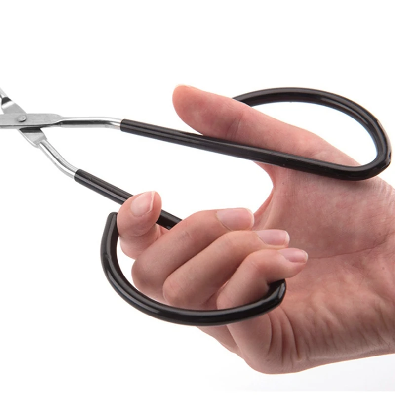 ملقط مطبخ من الفولاذ المقاوم للصدأ ملقط مقص طويل جدًا مع مقبض مريح لشواء الشواء HY