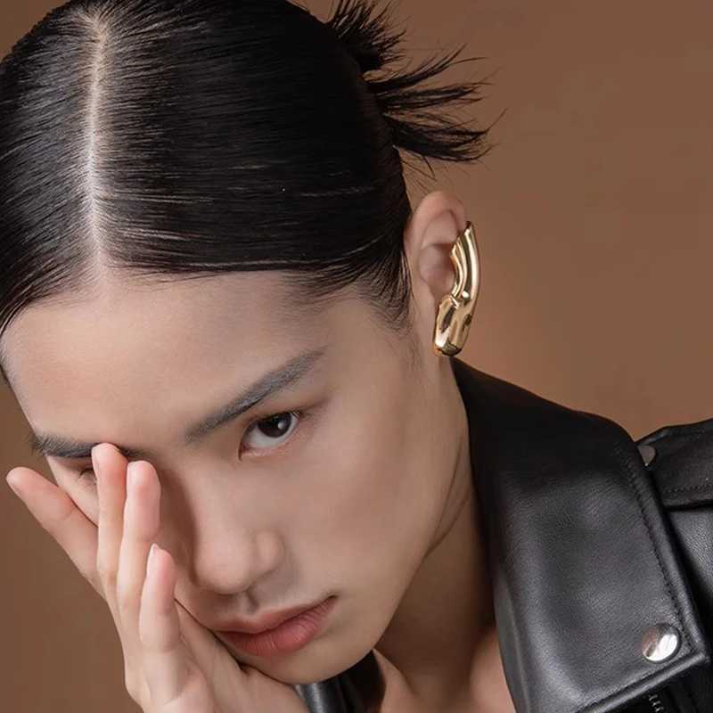 2023 New Gothic Punk Vintage Half Ear Contour Metal Ear Clip Earrings For Women Girls Ear Bones Clip Earring Biżuteria Prezent — zdjęcie 5